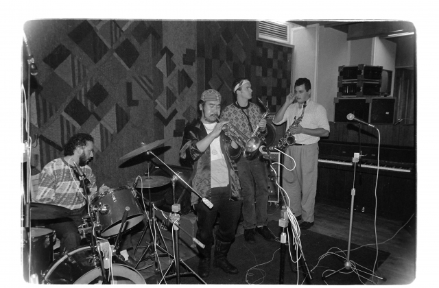 Iš kairės: Arkady Gotesman (dr), Itaru Oki (tp), 1989