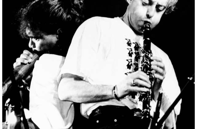 Tomas Lewis (didgeridoo),  Christopheris Youngas (cl), 1990. Sauliaus Marcinkevičiaus nuotrauka
